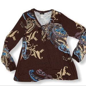 Venus Paisley Print Top